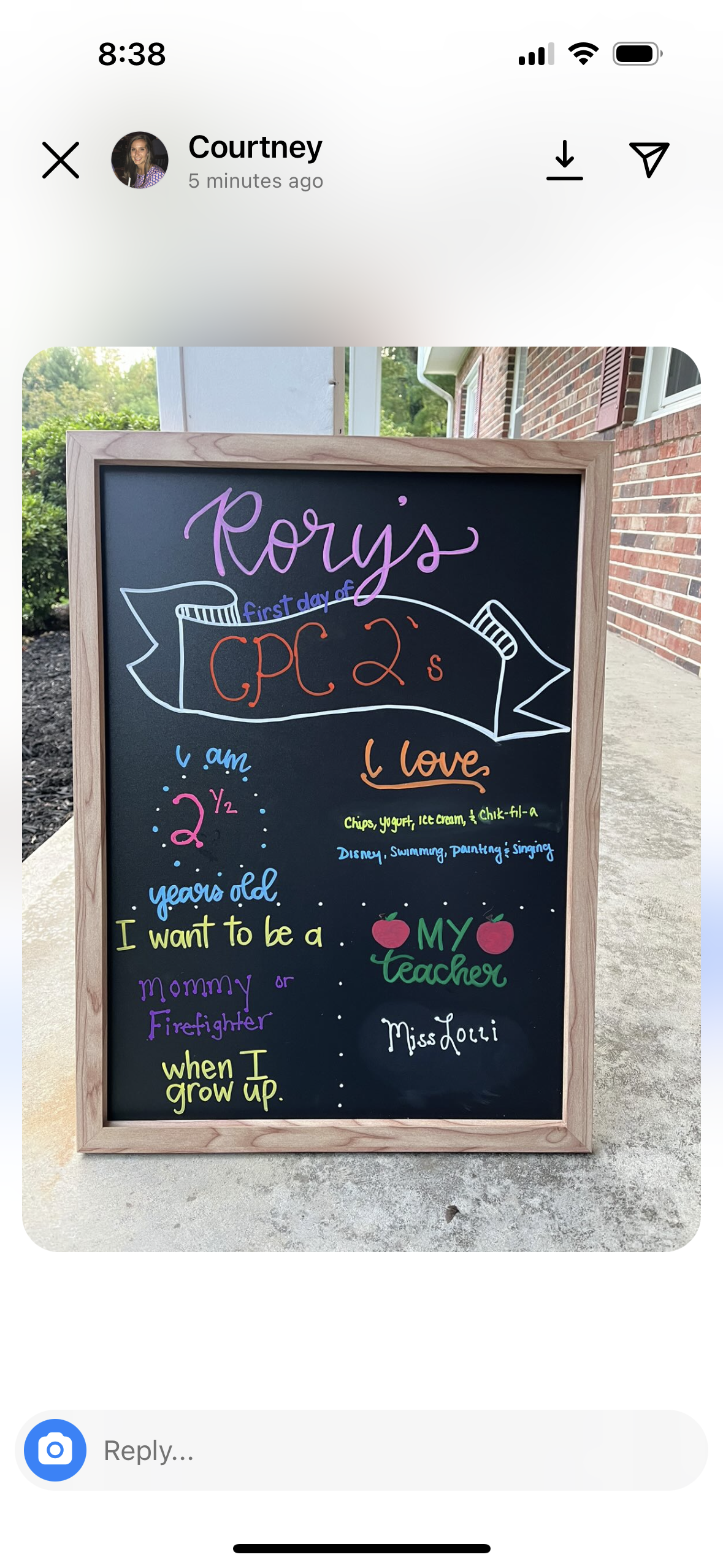 Back to school chalkboard