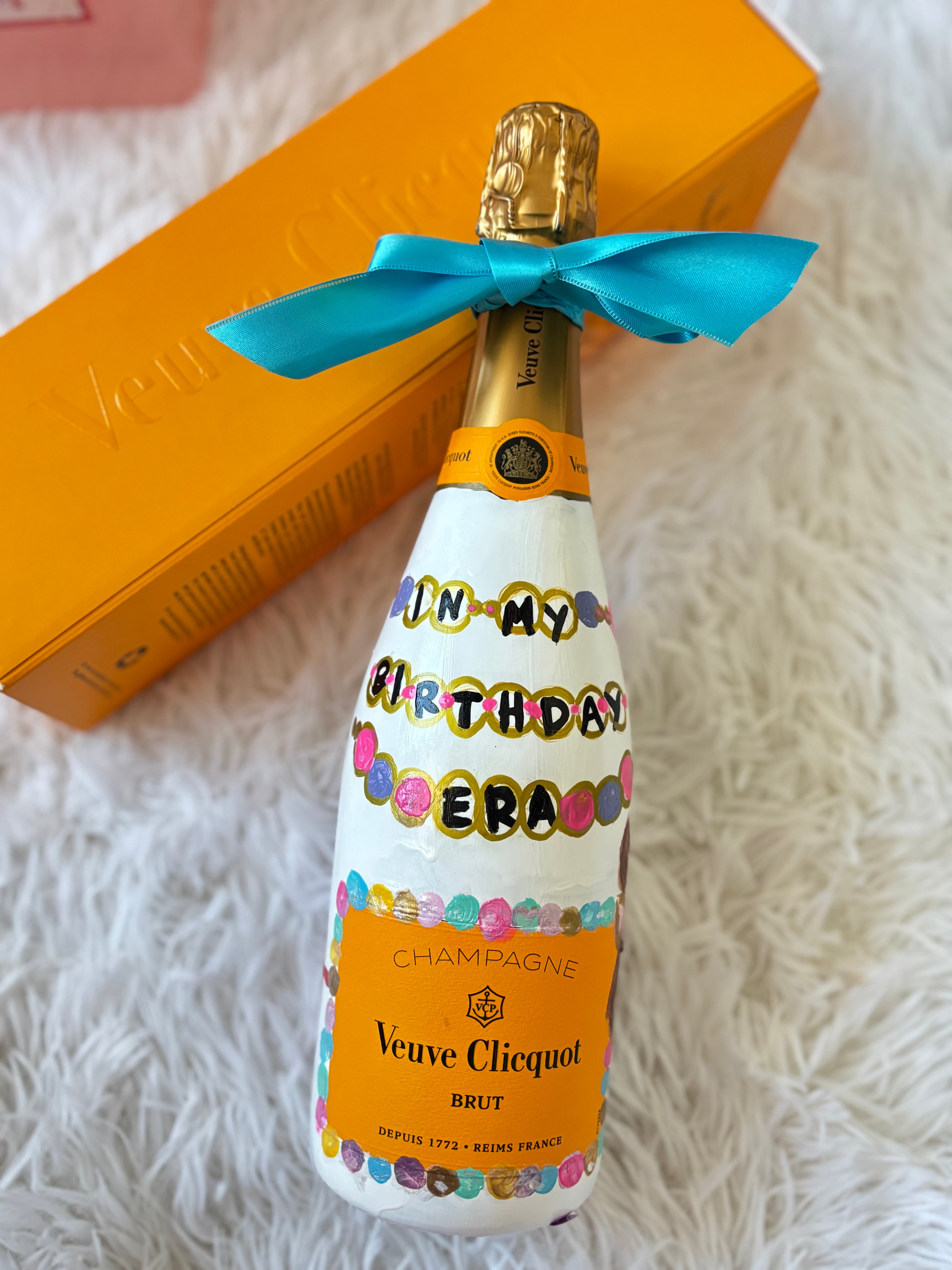 Custom Painted Champagne Bottle