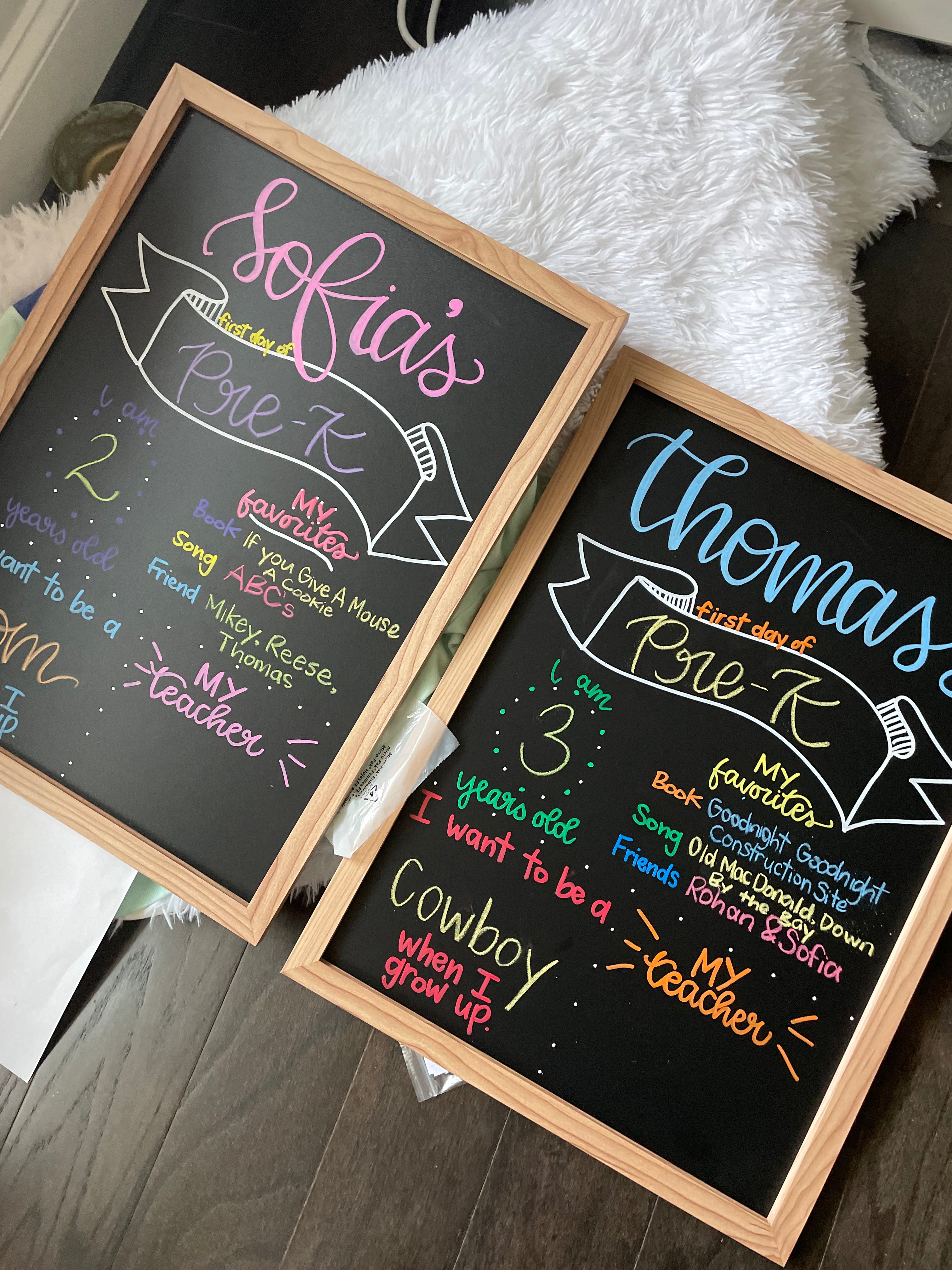 Back to school chalkboard