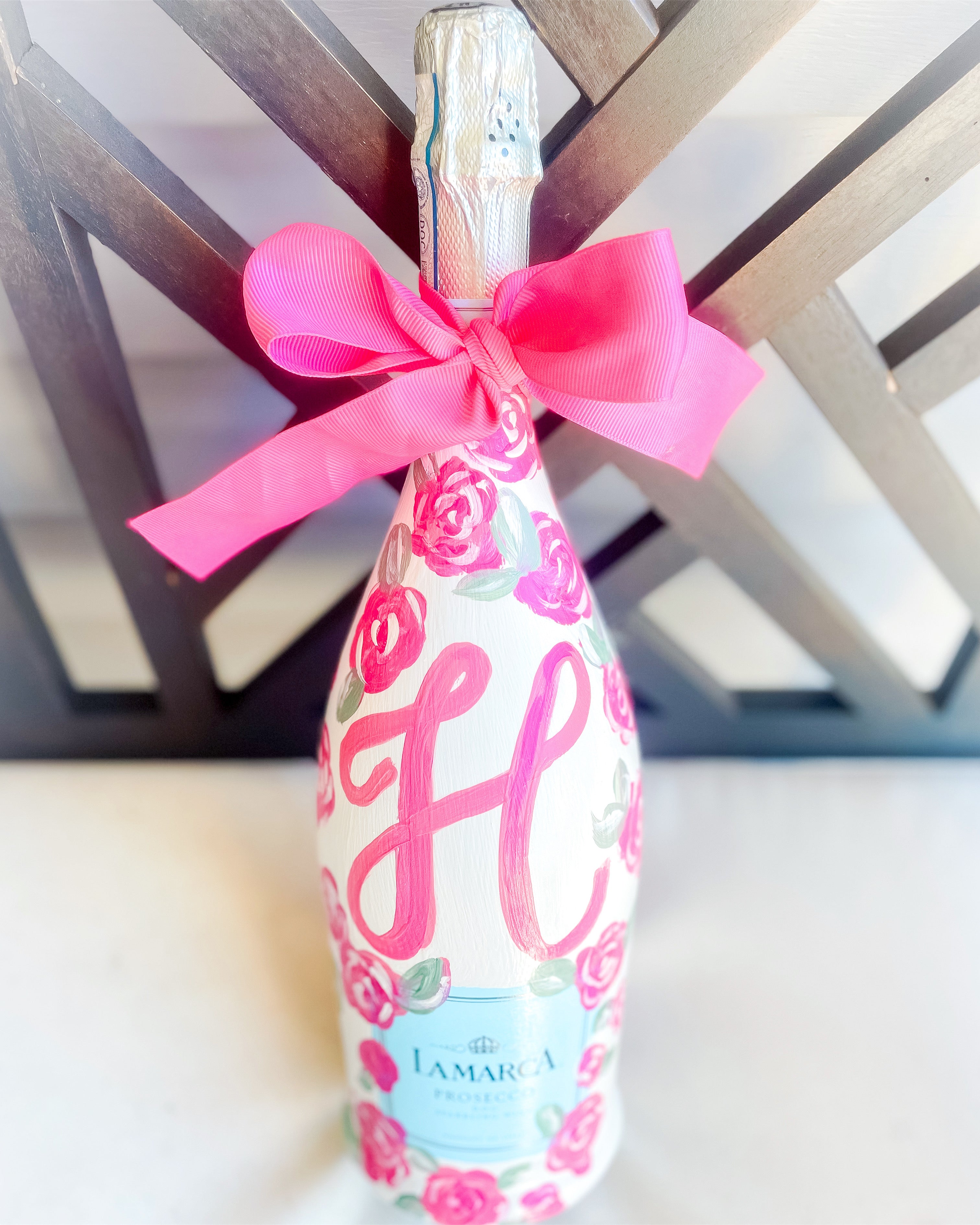 Gold & Pink, Bling Custom Bottle – Redbone's Crafts