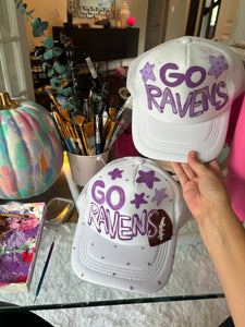 Hand painted hats