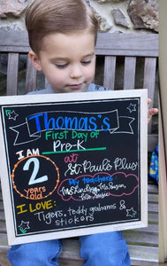 Back to school chalkboard