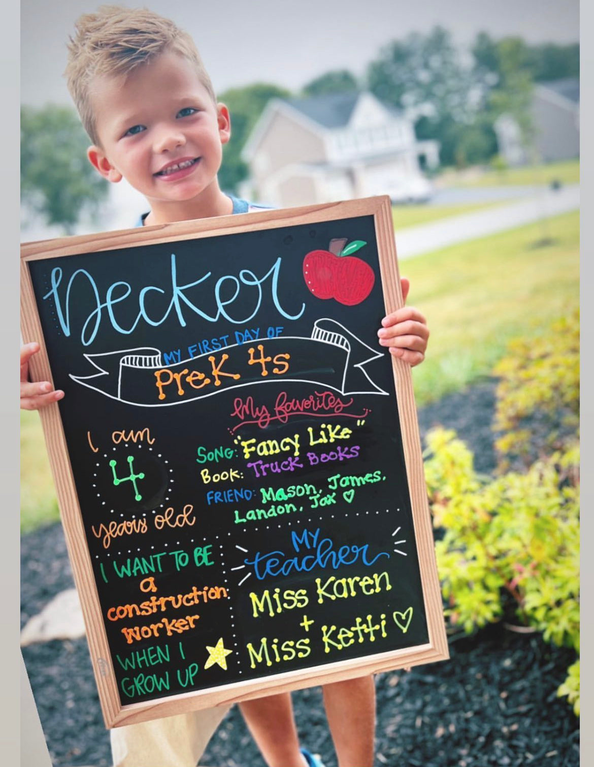 Back to school chalkboard