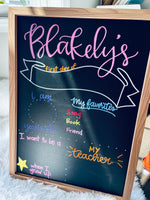 Load image into Gallery viewer, Back to school chalkboard
