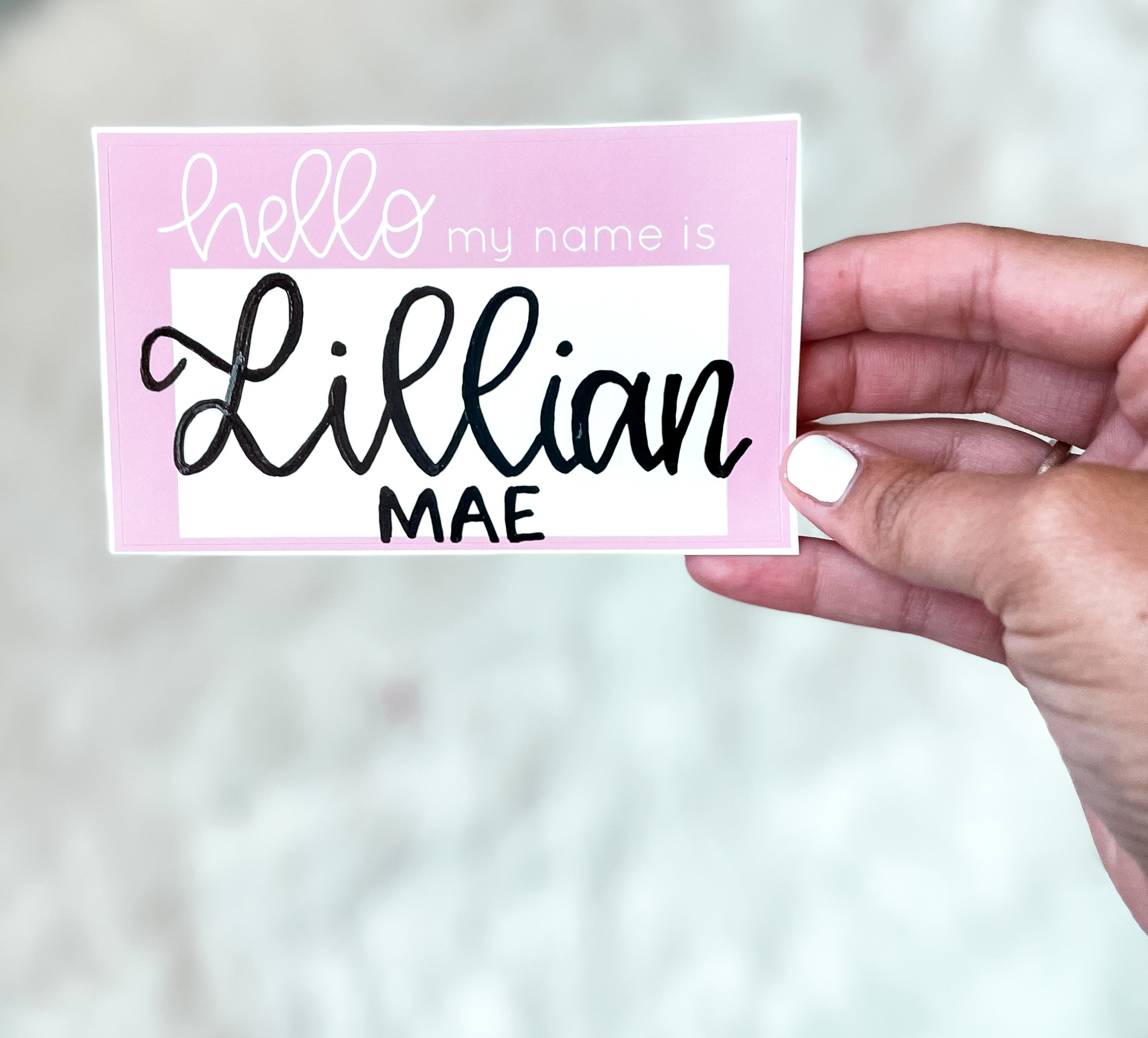 Hello my name is : Baby name tag