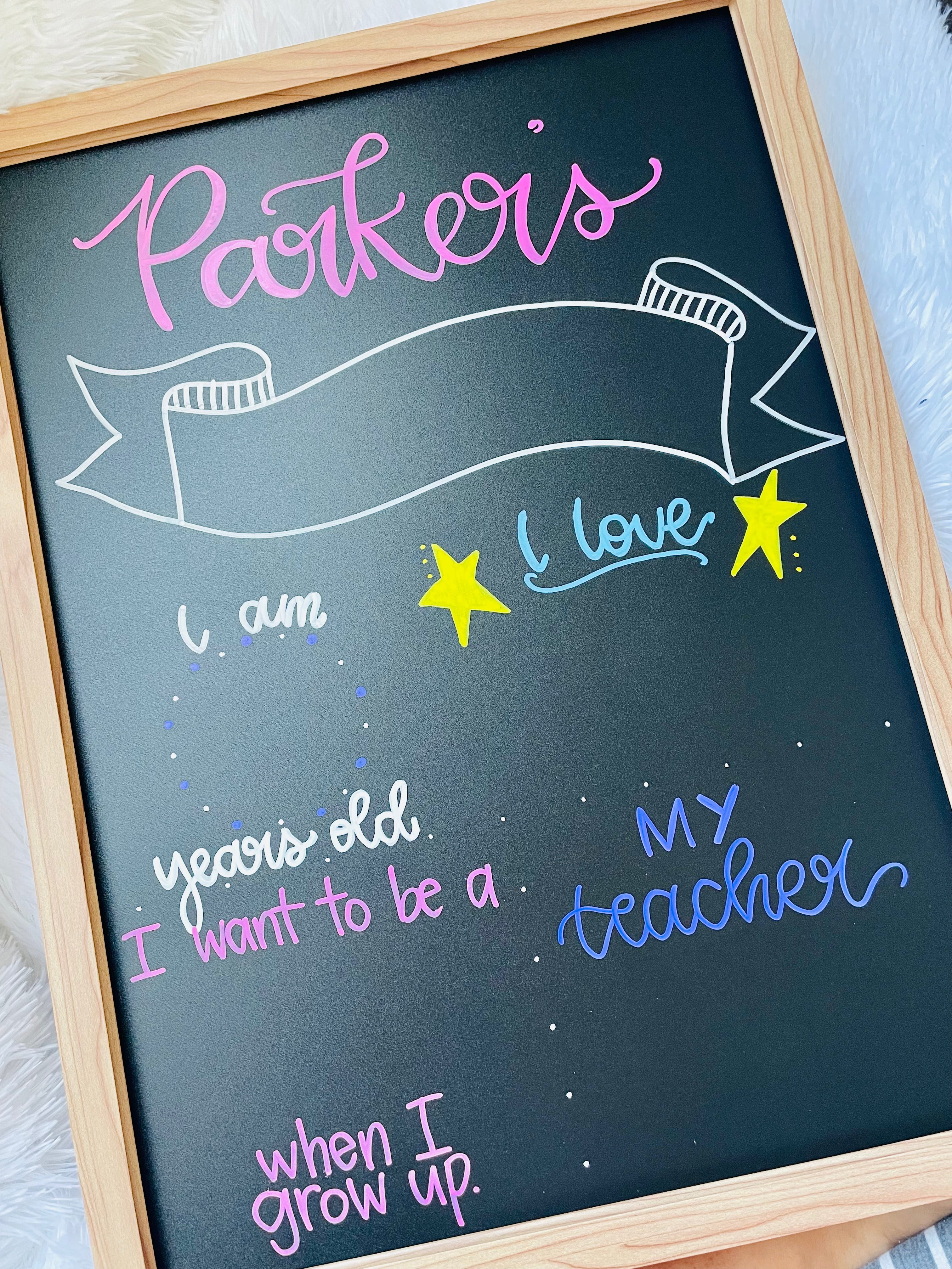 Back to school chalkboard