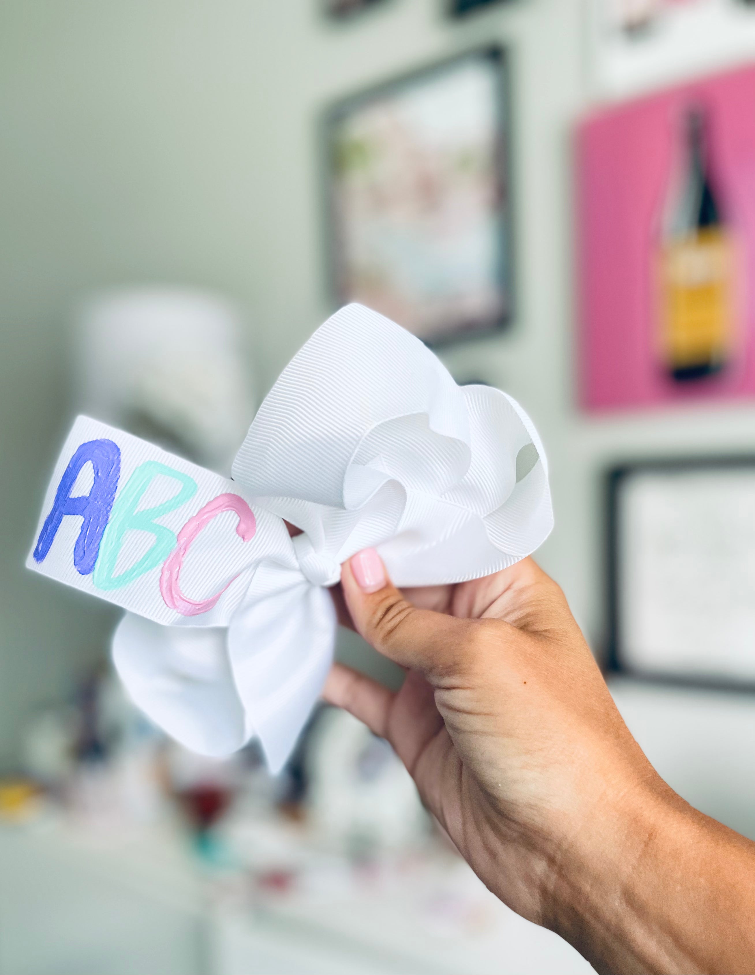 Hand painted bow