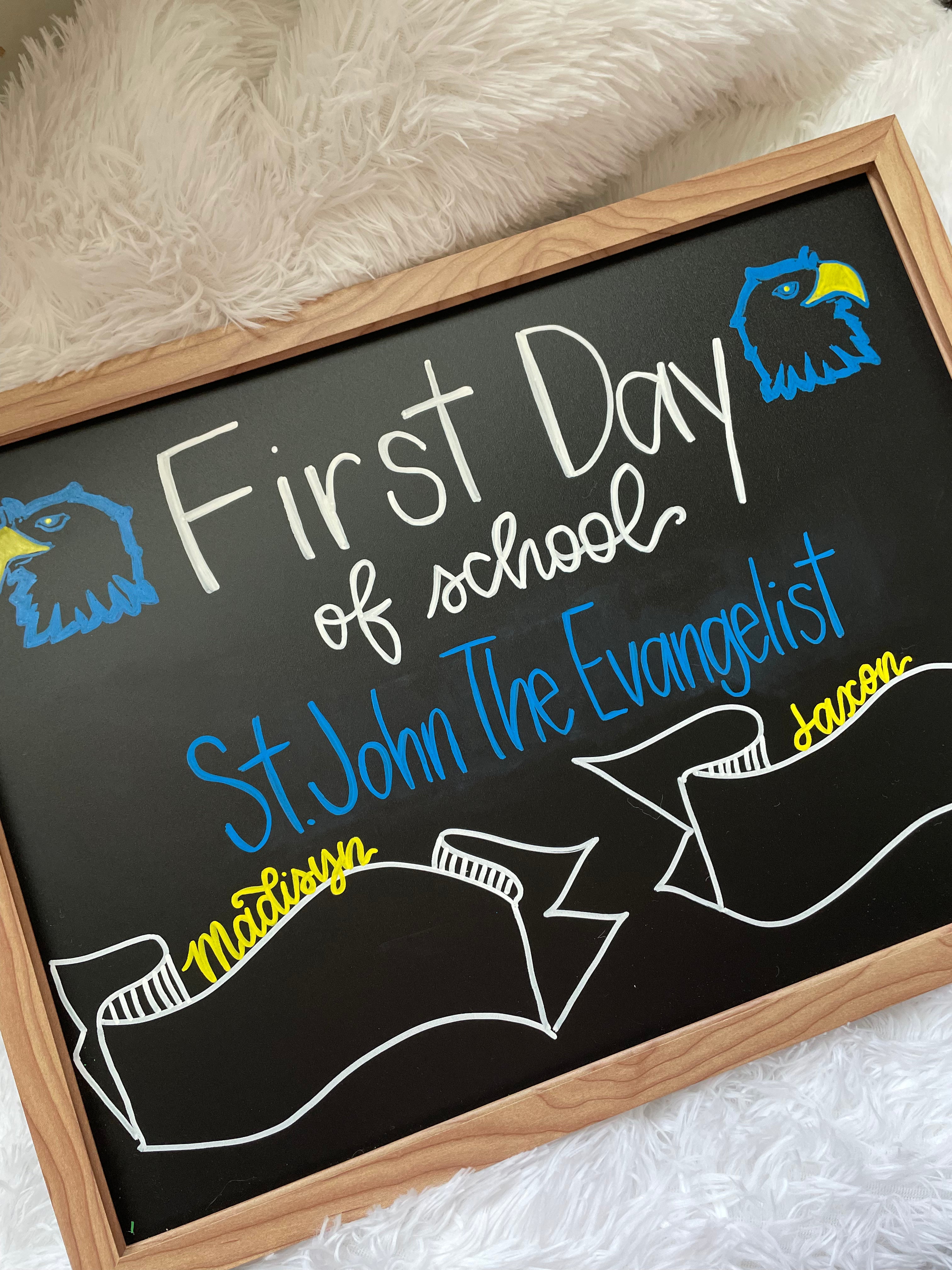 Back to school chalkboard