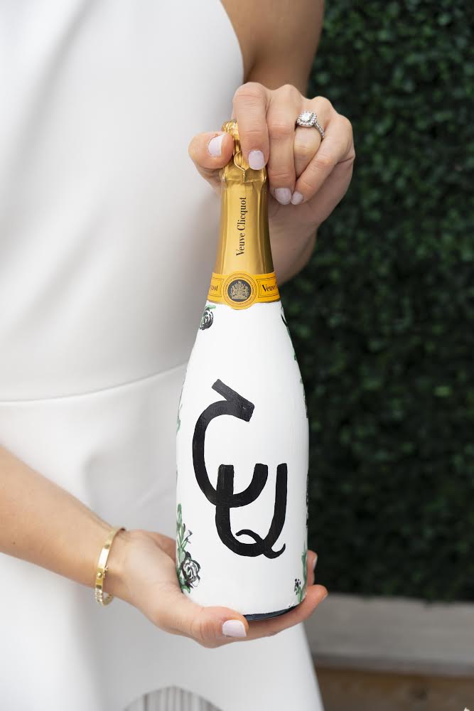 Custom Painted Champagne Bottle