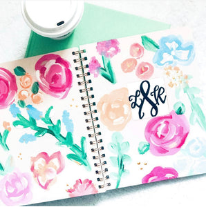 Spiral Floral Notebook