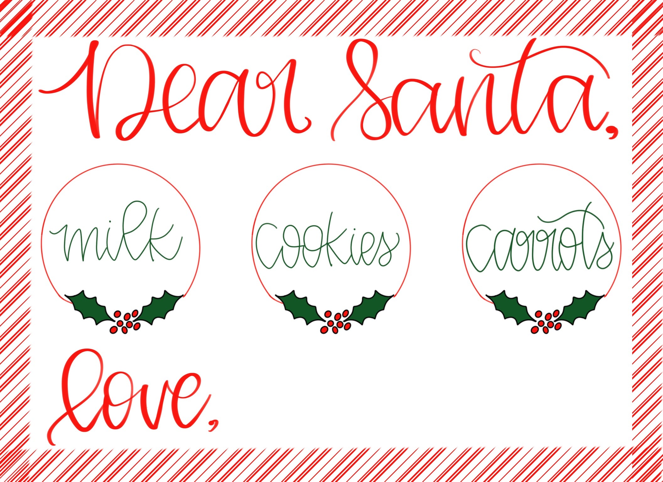 Dear Santa Printable