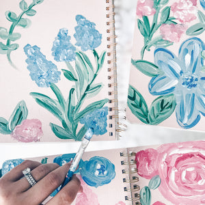 Spiral Floral Notebook